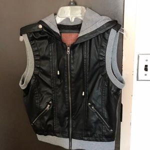 Sleeveless Leather Jacket